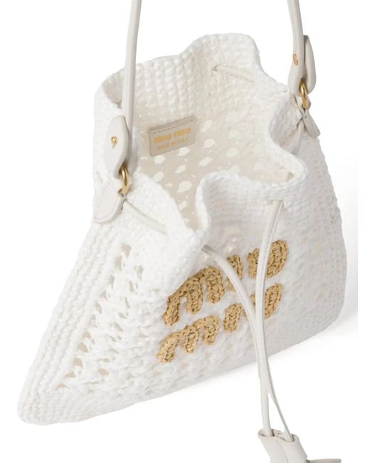 Miu Miu White Contenitori Crochet Rete