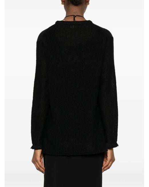 Pull À Design Ouvert Totême en coloris Black