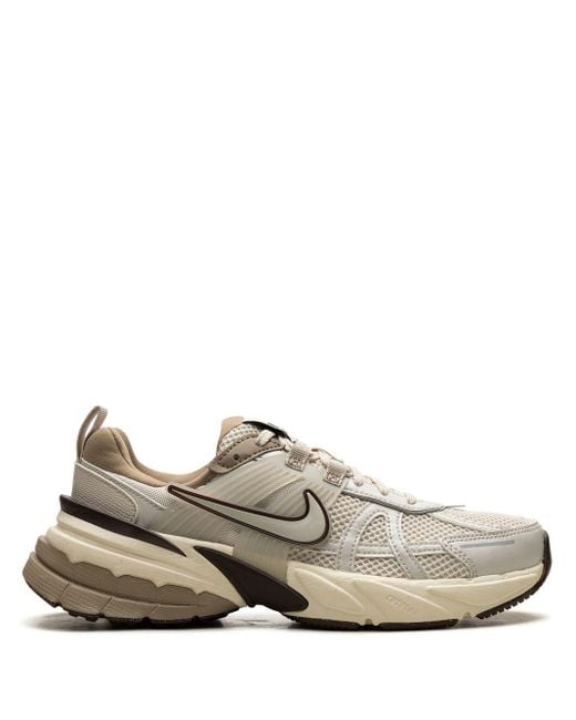 Nike White V2k Run "light Orewood Brown" Sneakers