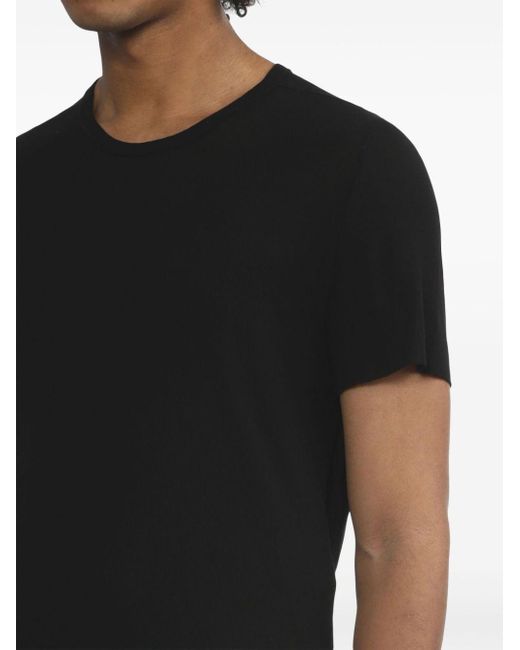 Julius Black Strap-detail Cotton T-shirt for men