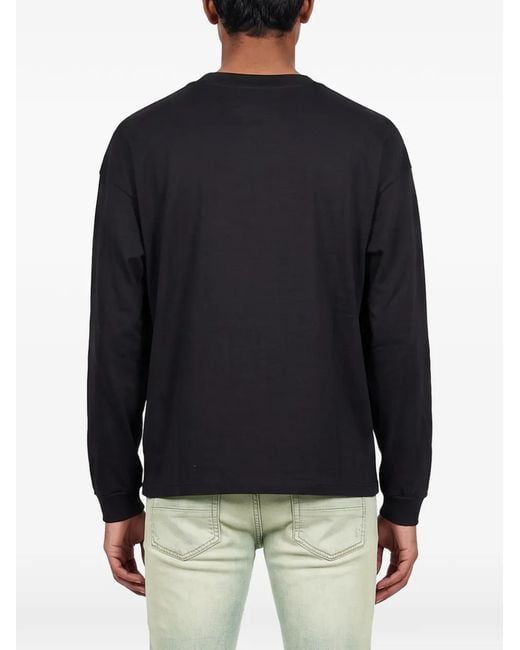 Amiri Black Script Oversized Long Sleeve Tee for men