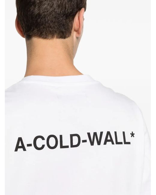 A_COLD_WALL* White Logo-Print T-Shirt for men