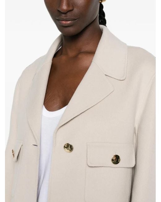 Max Mara Natural Button-Fastening Chest-Pocket Jacket