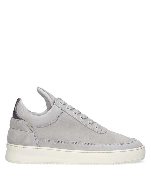 Filling Pieces White Suede Sneakers