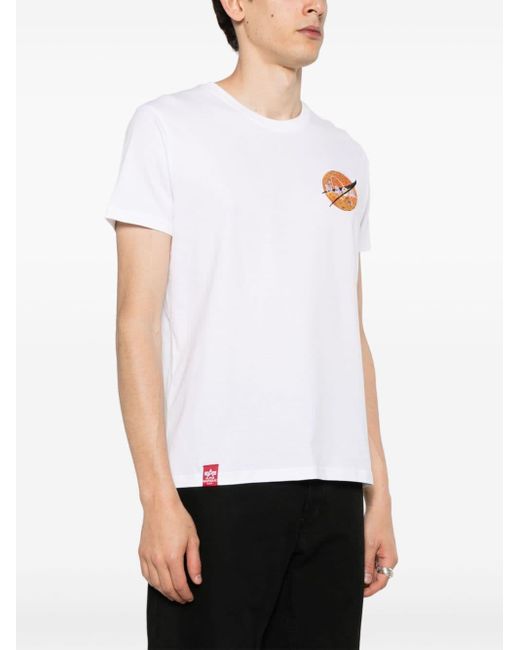 X NASA t-shirt Davinci en coton Alpha Industries pour homme en coloris White