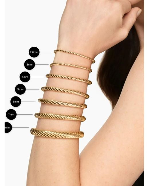 Bracelet Cablespira Flex En 18Ct Pavé De Diamants David Yurman en coloris Metallic