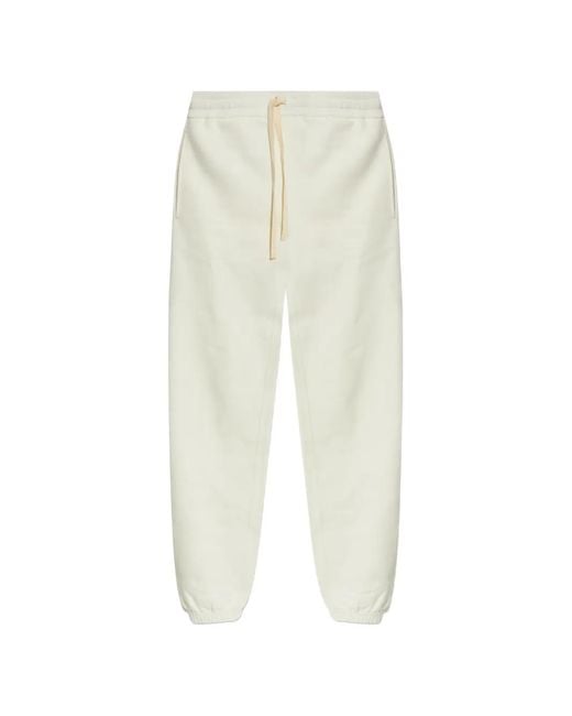 Jil Sander White Drawstring-Detail Cotton Track Pants