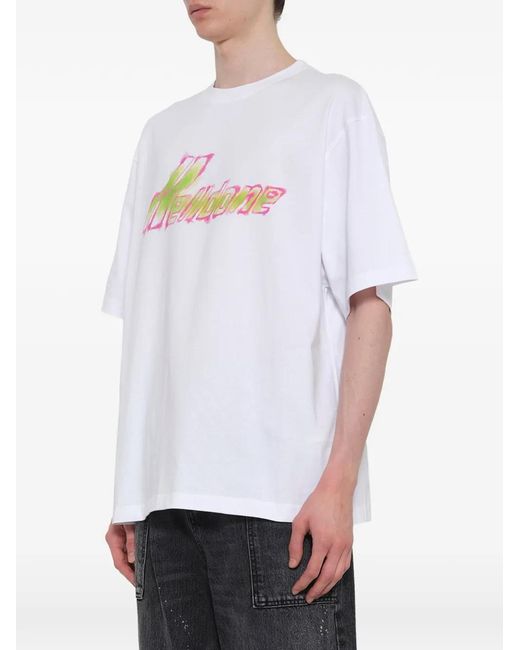 we11done White Watercolor-Print T-Shirt for men