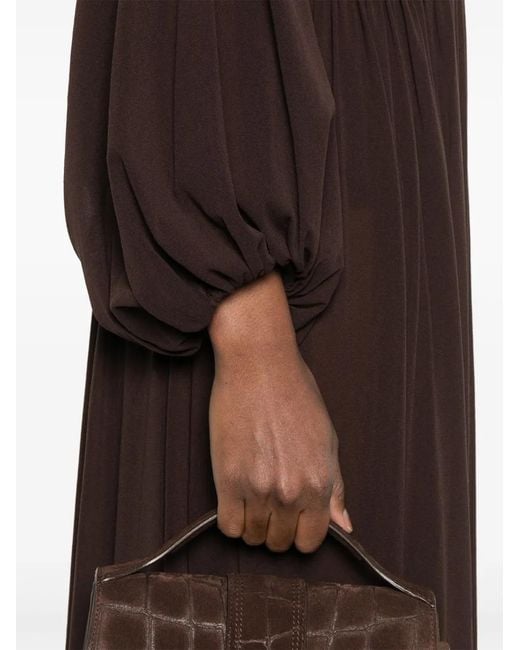 Philosophy Di Lorenzo Serafini Brown Pleated Dress