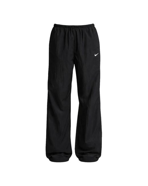 Nike Black Embroidered-Logo Track Pants
