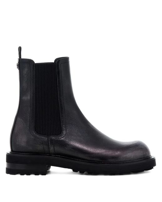 Roberto Cavalli Black Logo-Plaque Boots for men
