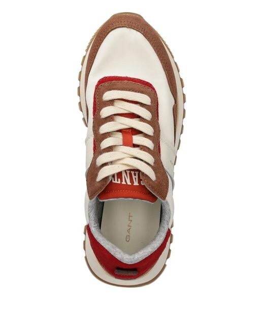Gant Pink Lace-Up Panelled Sneakers
