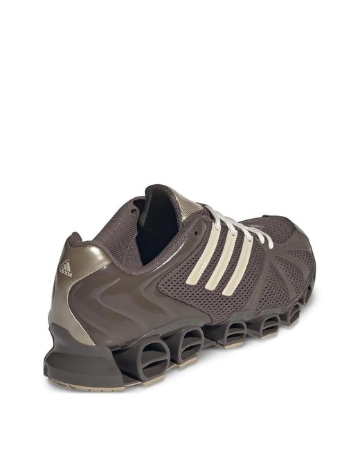 Adidas Brown Mega Ghostride Striped Sneakers