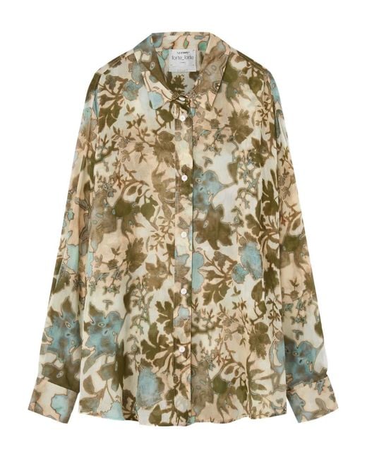 Forte_forte Natural Floral-Print Shirt