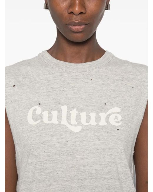 Golden Goose Deluxe Brand White Roberta Distressed Slogan-Print T-Shirt