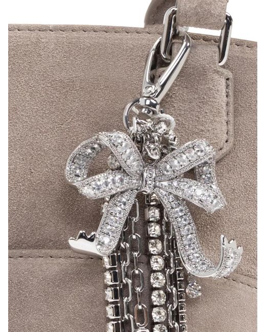 Self-Portrait Gray Self Portrait Grey Wildleder Charm Tote