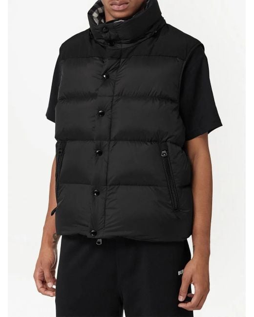Burberry Donsjas Met Afneembare Mouwen in het Black voor heren