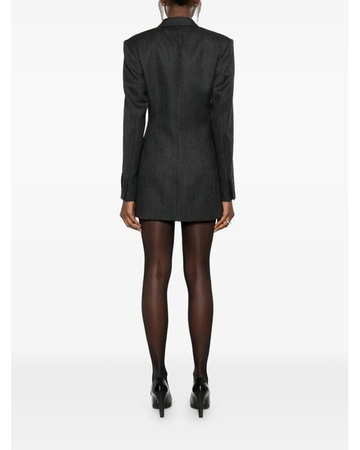 Alexander Wang Black Embellished Blazer Mini Dress