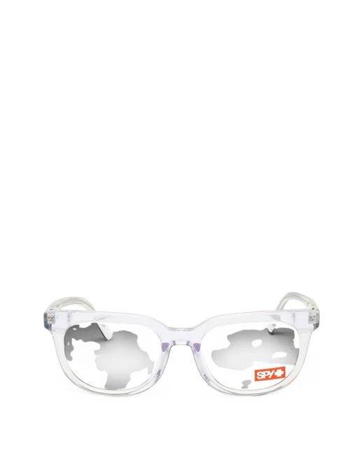 Spy White Bewilder Round-Frame Glasses