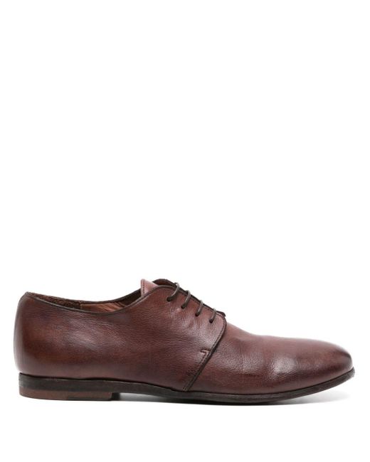 Moma Brown Grained-leather Derby Shoes for men