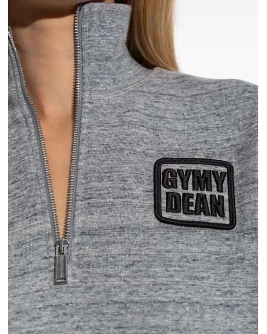 DSquared² Gray Zip Appliqué Knitwear