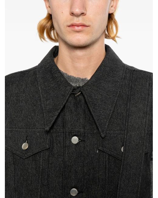 Kidill Red Plaid Denim Jacket for men