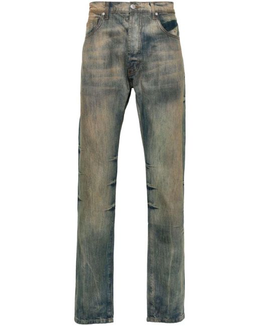 Alchemist Gray Mickey Bleached-effect Straight-leg Jeans for men