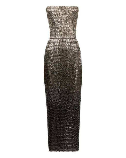 strapless open back dress Sleeveless Scoop Neck Sequin Cocktail Dress – Club21.com