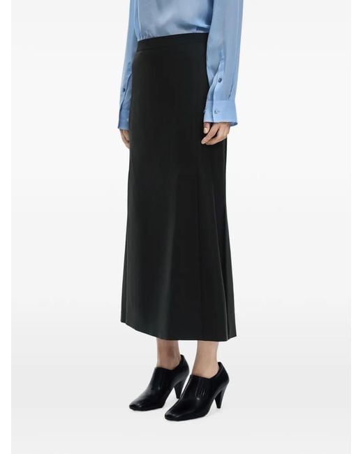 JNBY Black A-Line Midi Skirt