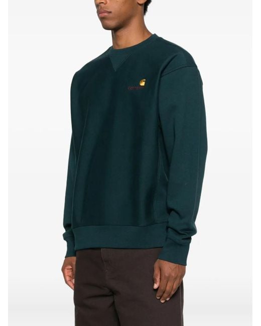 Carhartt Green American Script Sweatshirt for men
