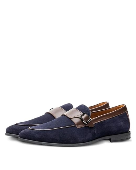 Poche Paris Loafer mit Zierschnalle in Blue für Herren