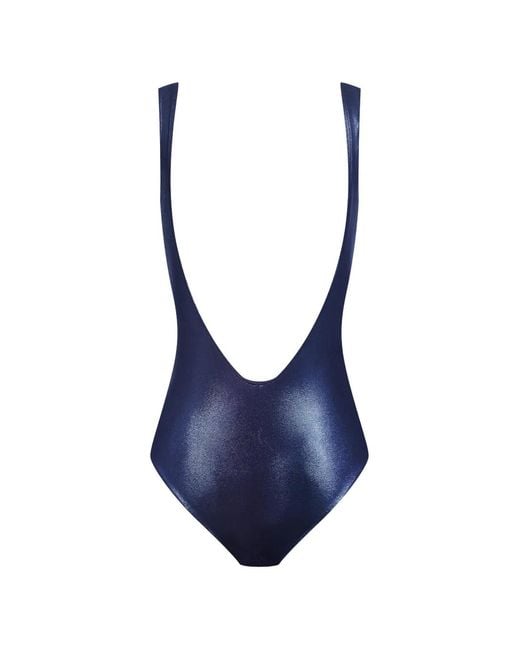 Maison Close Blue Open-Back Swimsuit