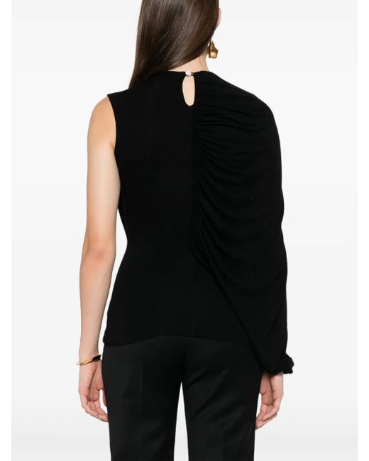 MANURI Black Lillies Cashmere Blouse