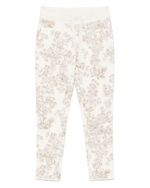 Juvia White Cotton-Blend Pants