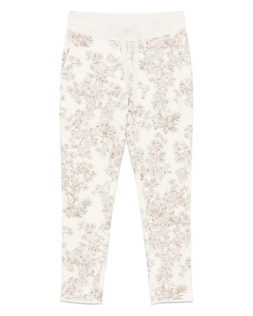 Juvia White Cotton-Blend Pants
