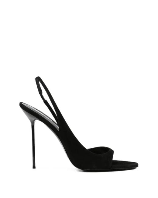 Paris Texas Black Lidia Slingback Sandals