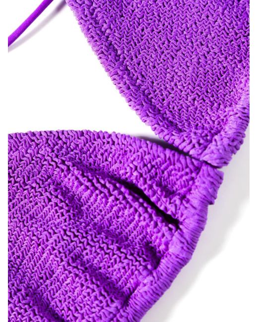 Mc2 Saint Barth Purple Marielle Crinkled Bikini