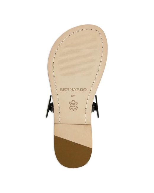Bernardo White New Moon Toe-Ring Sandals