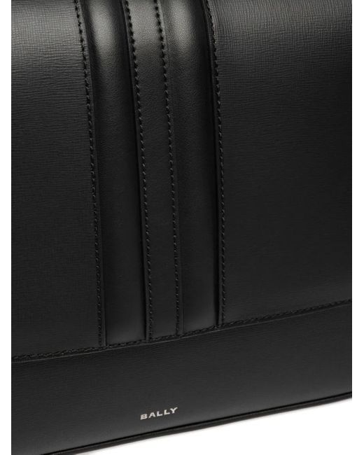 メンズ Bally Mythos ストライプ ショルダーバッグ Black