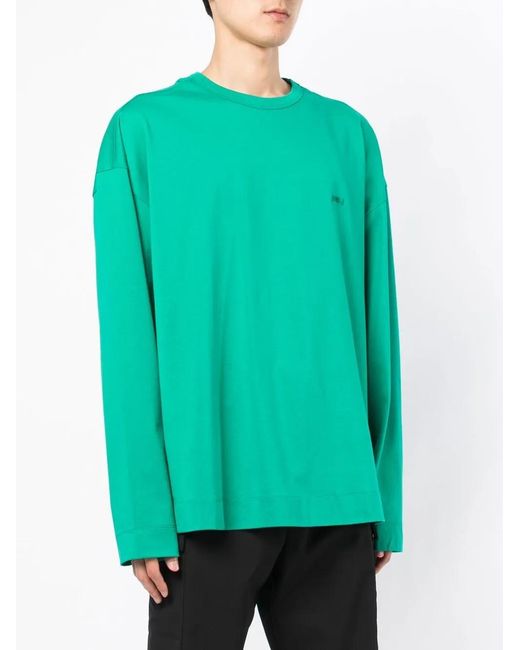 Juun.J Green Logo-Patch Sweatshirt for men