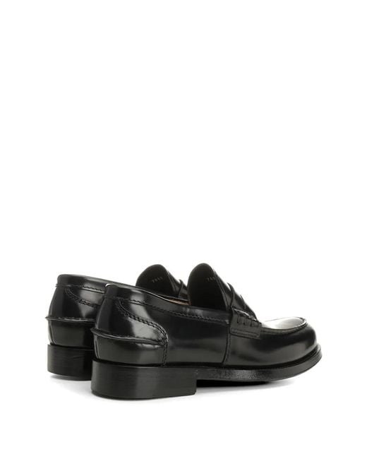Al Duca D'aosta Black College Loafers for men