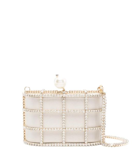 Borsa A Spalla Mini Con Decorazione di Rosantica in White