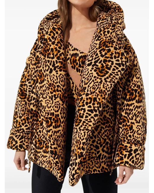 Norma Kamali Brown Tie-Fastening Padded Jacket