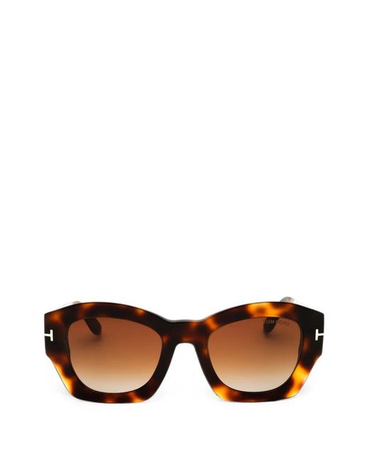 Tom Ford Brown Tortoiseshell-Effect Sunglasses