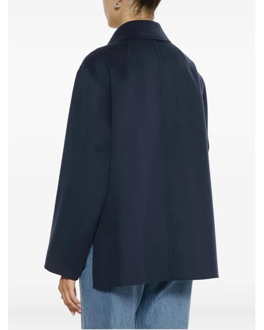 Max Mara Blue Button-Fastening Collared Jacket