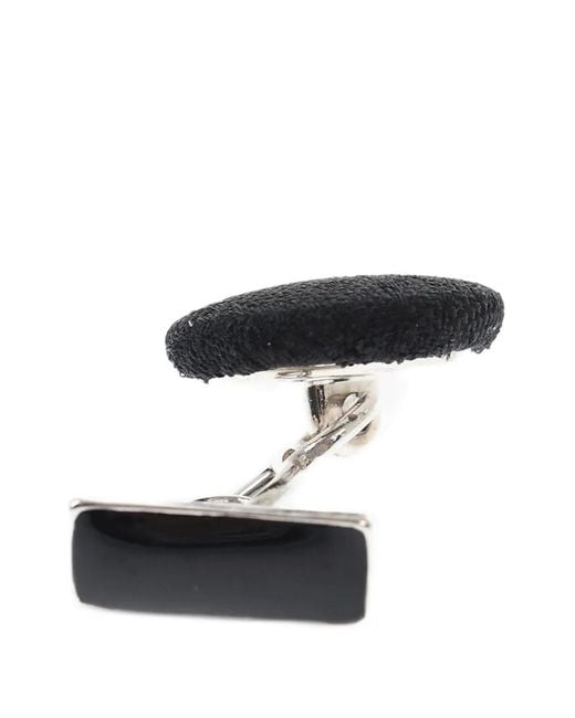 Corneliani Black Round-Shape Cufflinks for men