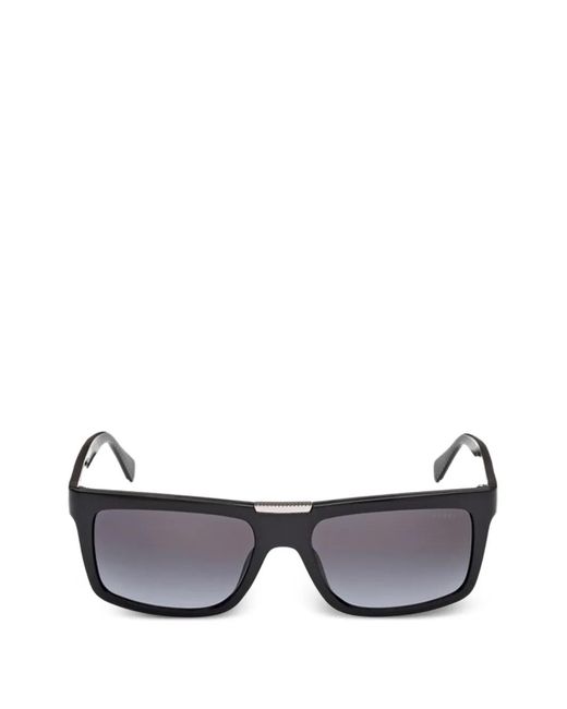 GUESS EYEWEAR Black Gradient-Lens Rectangle-Frame Sunglasses for men