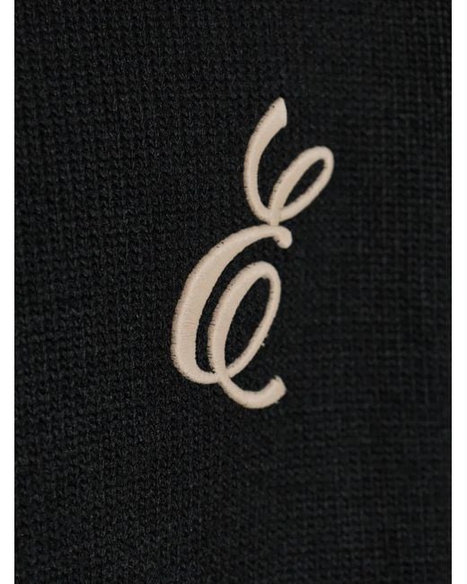 Fear Of God Black Logo-Embroidered Crew-Neck Sweater for men
