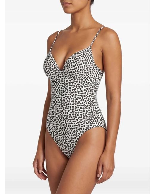 MICHAEL Michael Kors White Printed Swimsuit