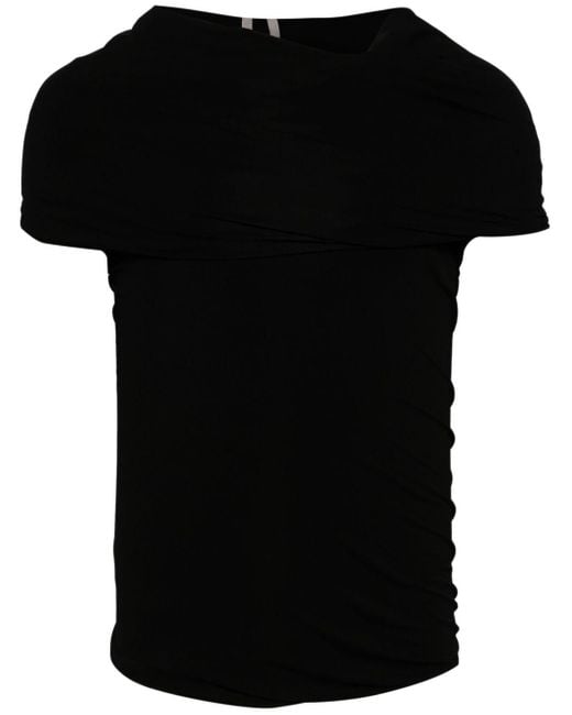 Stretch-jersey T-shirt Rick Owens de hombre de color Black